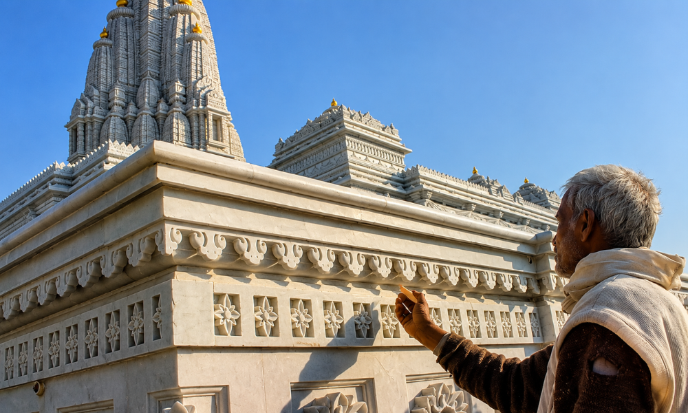 Prem Mandir Architecture_ A Visual Masterpiece